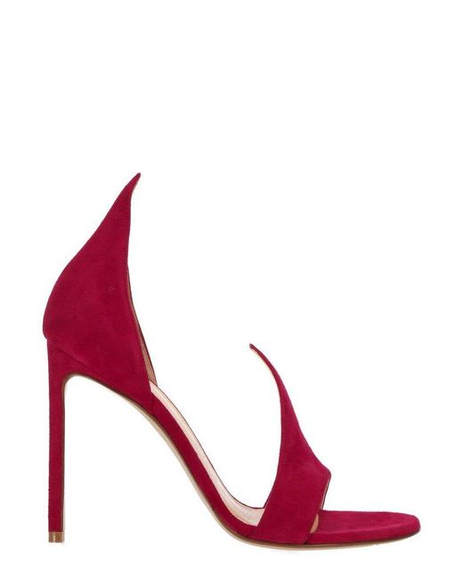 Francesco Russo Red Stiletto Heeled Sandals