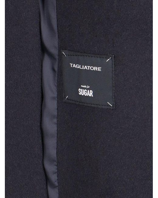 Tagliatore Blue Double-breasted Coat