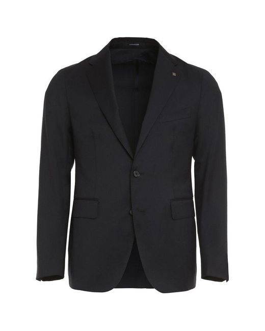 Tagliatore Black Two Piece Tailored Suit for men