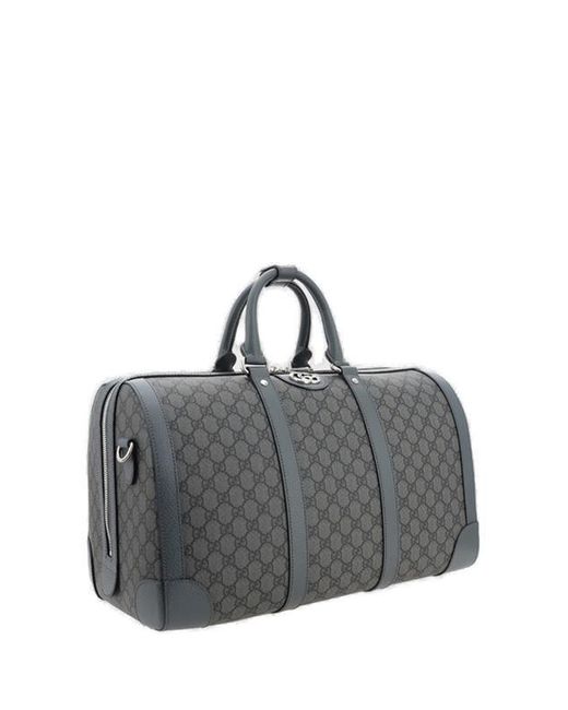Gucci Ophidia All-over GG Stamped Small Duffle Bag in Grey for Men