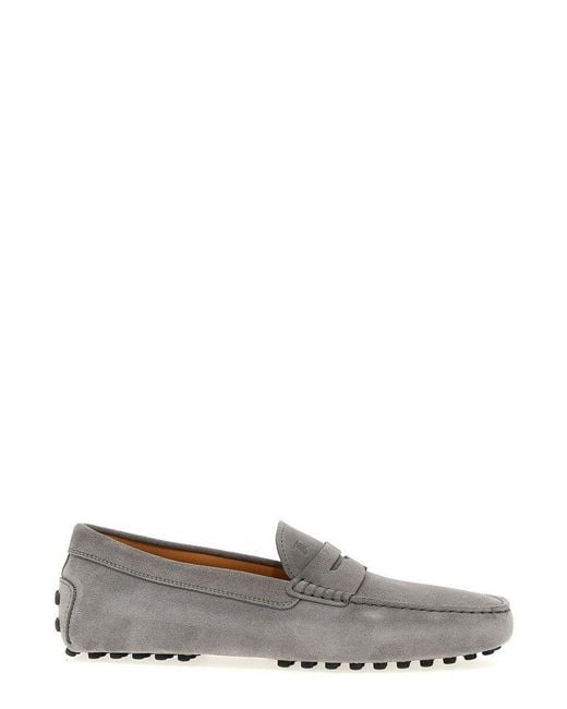 Tod's Gray Gommino Driving Shoes for men