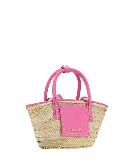 Jacquemus Pink Le Panier Soleil Basket Bag