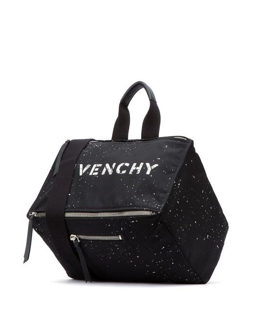 Givenchy Black Logo Printed Messenger Bag for men