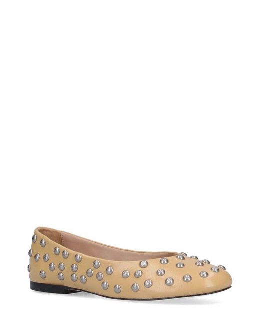 GIMAGUAS Natural Bailarinastuds Studded Flats