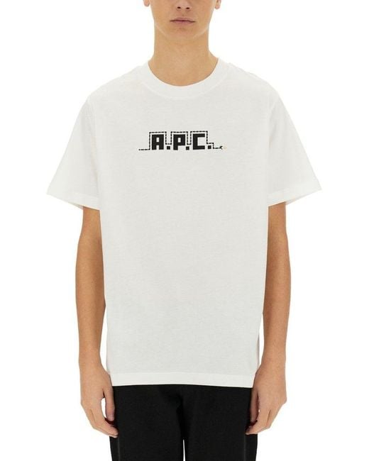 A.P.C. White Lunar New Year Snake T-Shirt for men