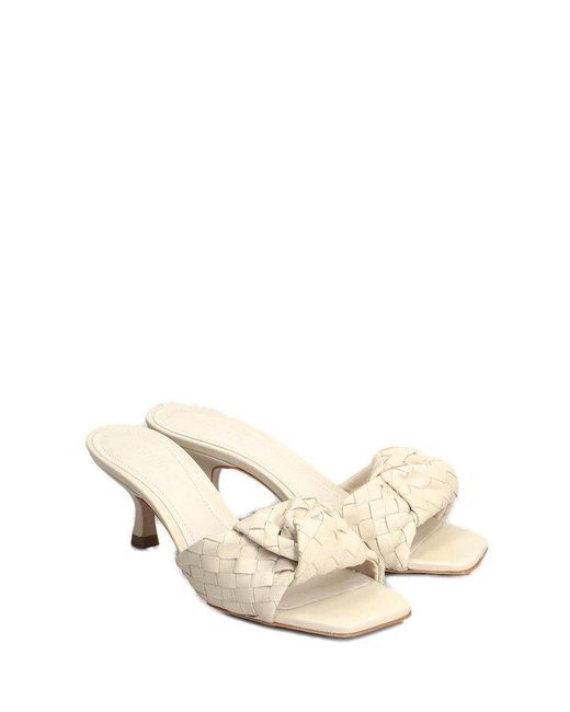 SCHUTZ SHOES Natural Knot Detail Slipper Mules