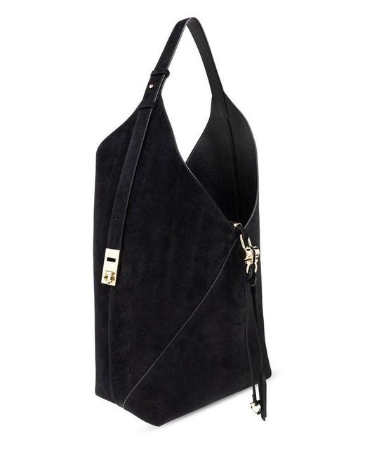 Ferragamo Black Top Handle Shopper Bag