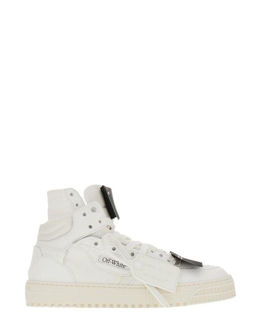 Off-White c/o Virgil Abloh Logo Embroidered Lace-up Sneakers in White ...