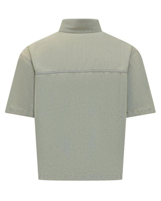 Ambush Gray Boxy Denim Shirt for men
