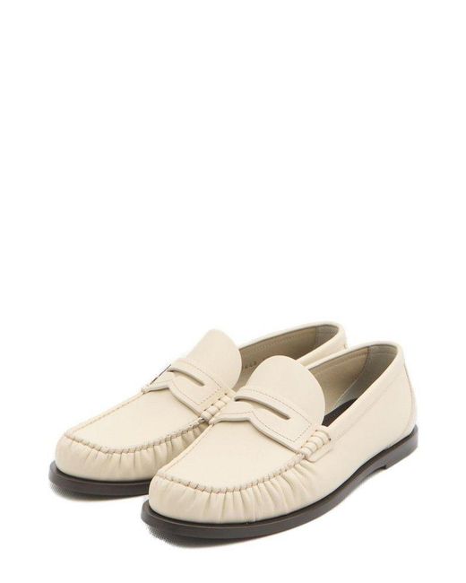 Saint Laurent Natural Cassandre Mocassins
