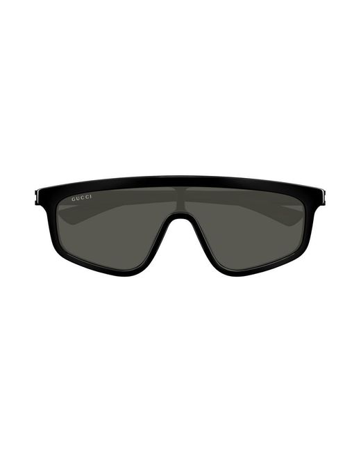 Gucci Black Shield-Frame Sunglasses