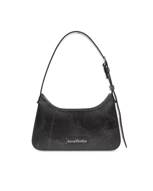 Acne Black 'platt Micro' Shoulder Bag,