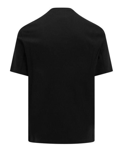 Brunello Cucinelli Black Crewneck Short-sleeved T-shirt for men