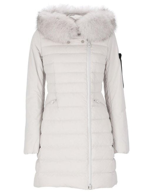 Peuterey Gray Slim Hooded Down Jacket
