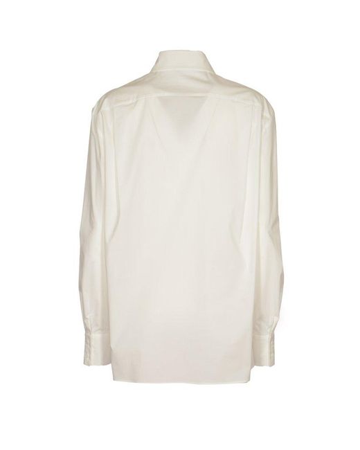 Alberta Ferretti White Buttoned Long-sleeved Shirt