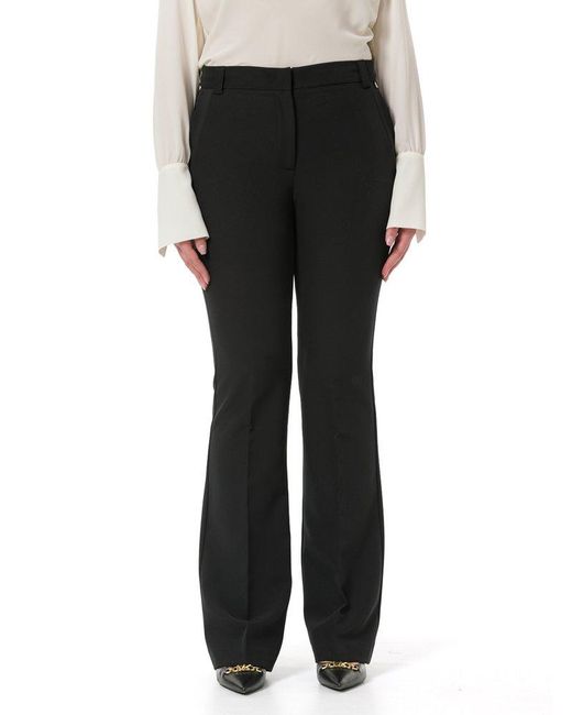 Liu Jo Black Pressed Crease Flared Trousers