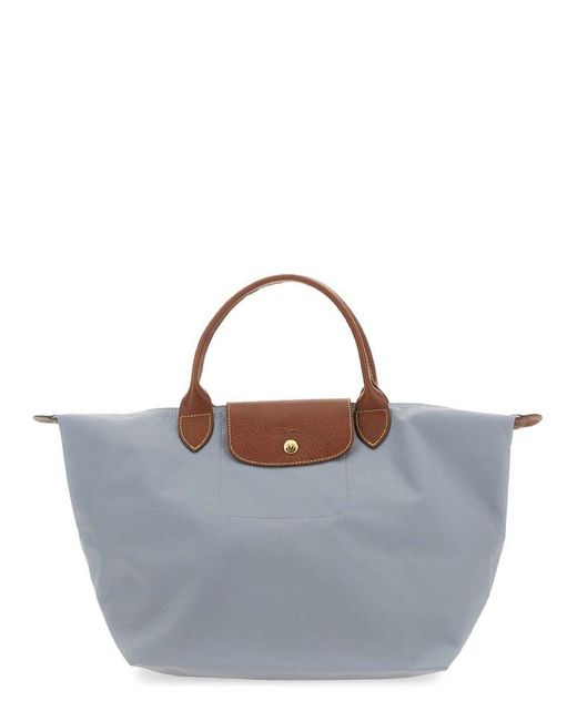 Longchamp Blue Le Pliage Original M Tote Bag