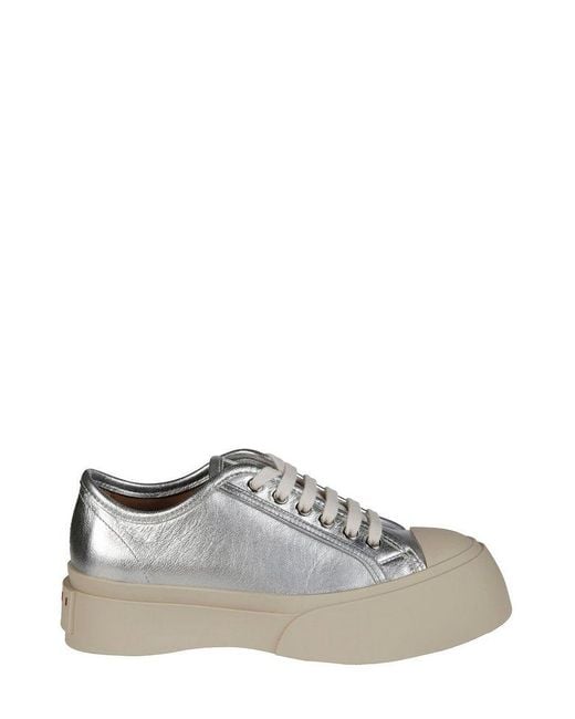 Marni White Pablo Lace-Up Sneakers