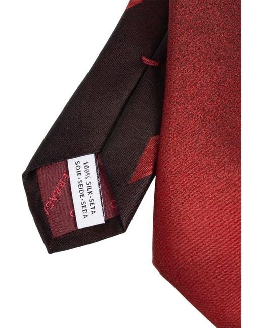Ferragamo Red 'tokio' Silk Tie, for men