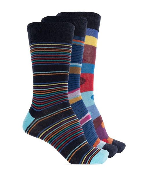 Paul Smith Blue Socks Three-pack, for men