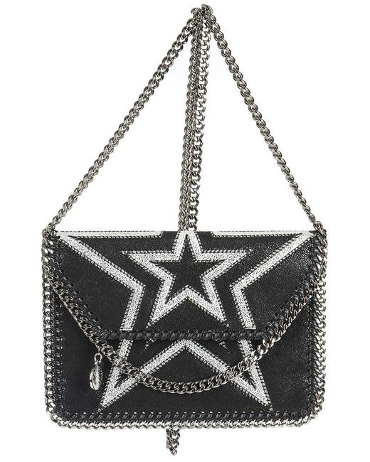 Stella McCartney Metallic Star Patch Mini Falabella Shoulder Bag