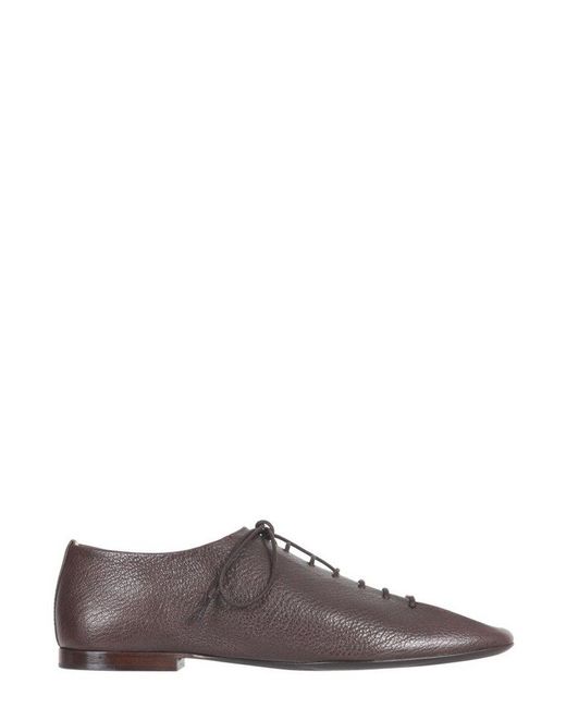 Lemaire Brown Pointed Toe Lace-up Derby Shoes