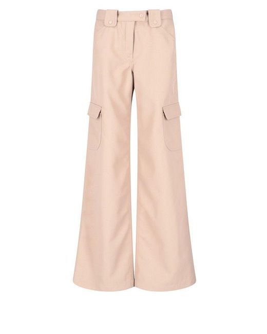 Courreges Multicolor Wide Leg Twill Trousers