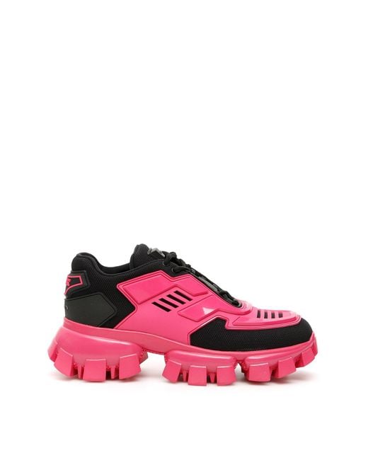 Prada Cloudburst Thunder Panelled Sneakers in Pink | Lyst