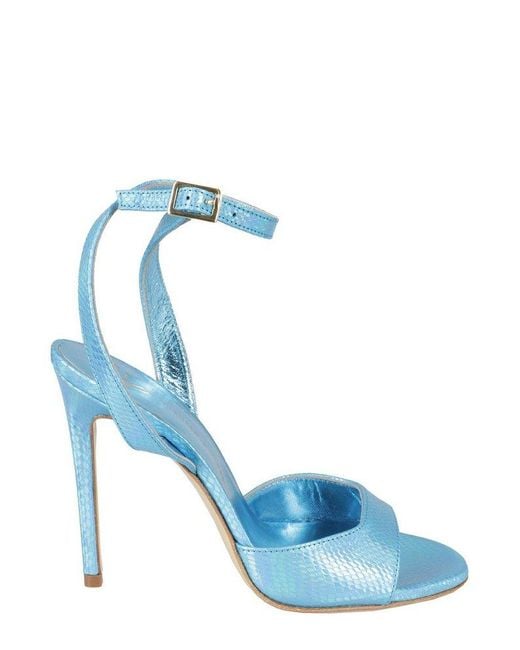 Giampaolo Viozzi Blue Ankle Strap Sandals