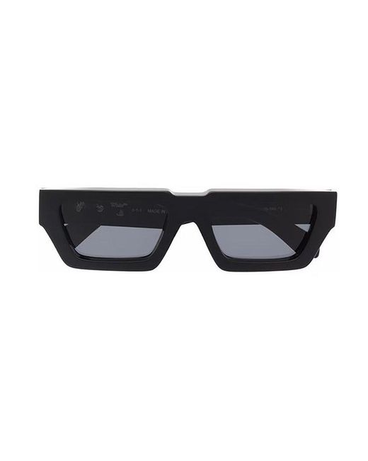 OFF-WHITE Virgil Rectangle Frame Sunglasses Black/Black/Grey