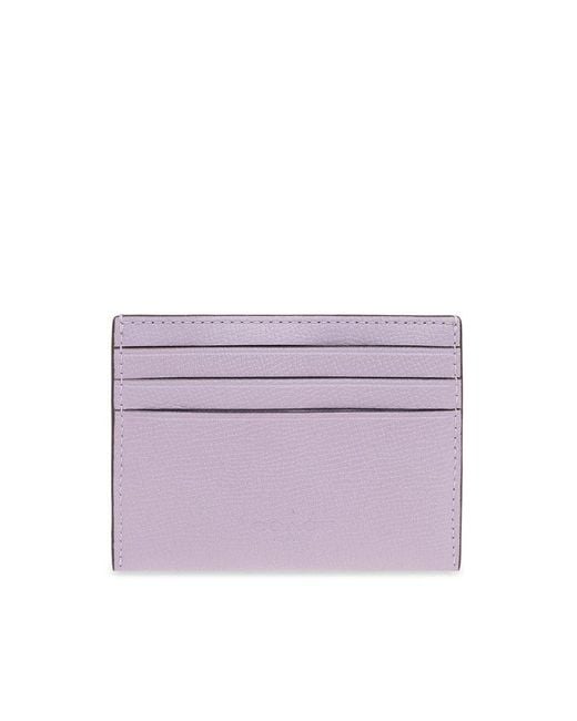 COACH Purple Card Case With Logo, for men