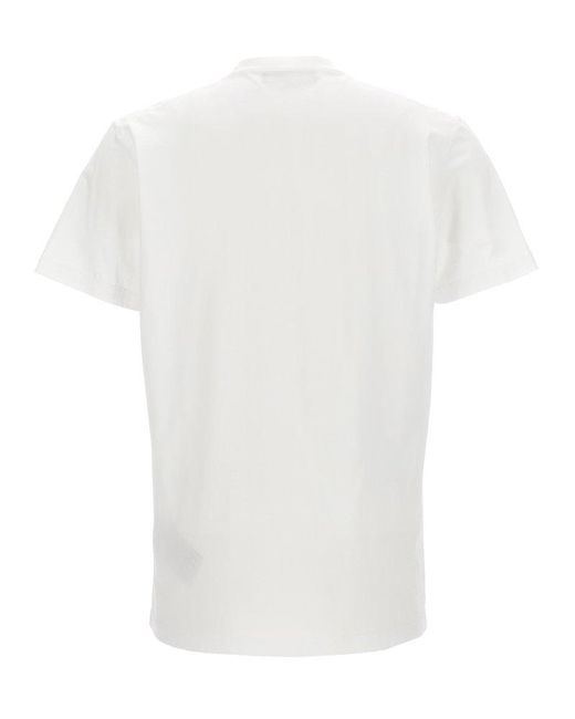 DSquared² White Multicolour Cotton T-Shirt for men