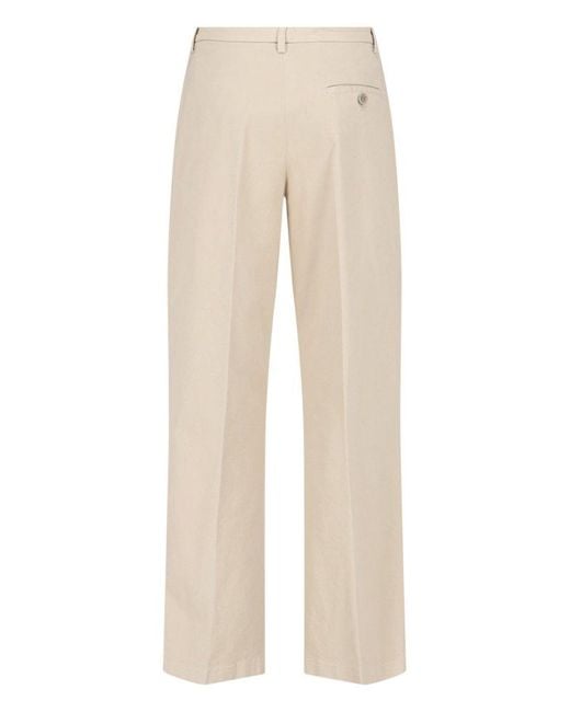 Aspesi Natural Pleated Tailored Trousers
