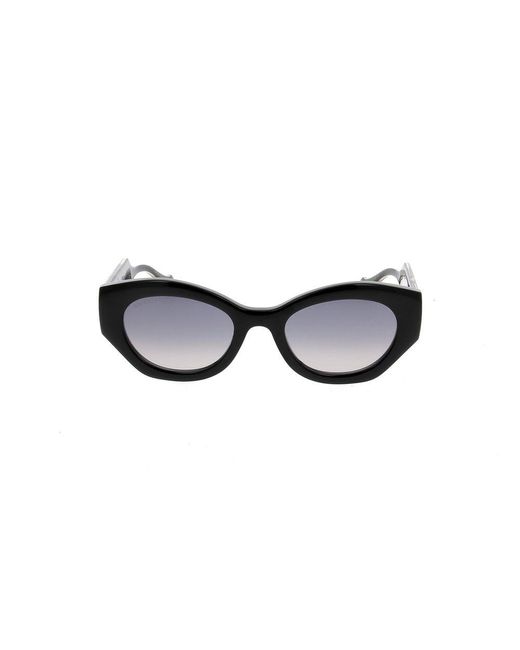 Gucci Black La Piscine Oval-frame Sunglasses