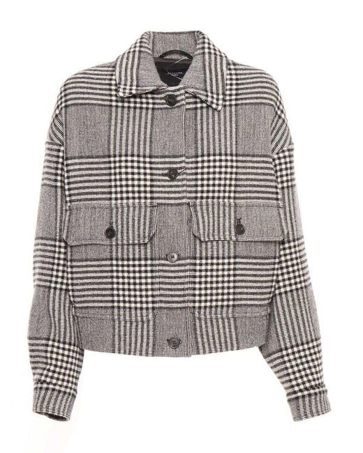 Weekend by Maxmara Multicolor Checked Buttoned Jacket