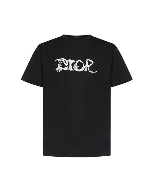 Dior Black X Peter Doig Oversized Logo T-shirt for men