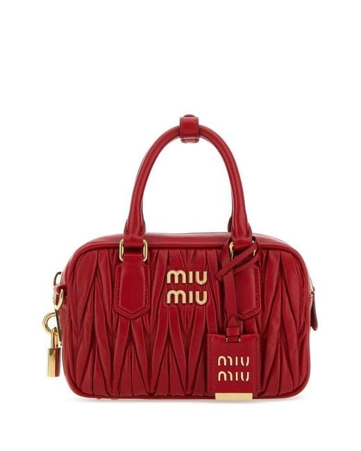 Miu Miu Red Handbags.