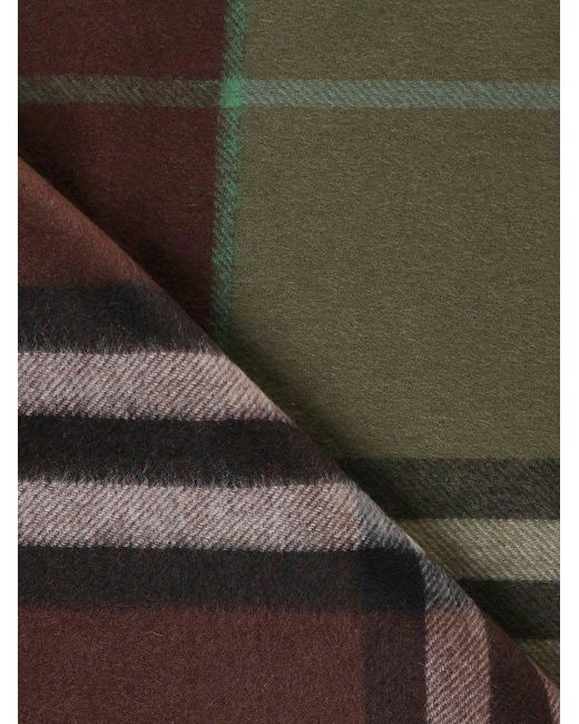 Burberry Green Vintage Check Cashmere Scarf for men