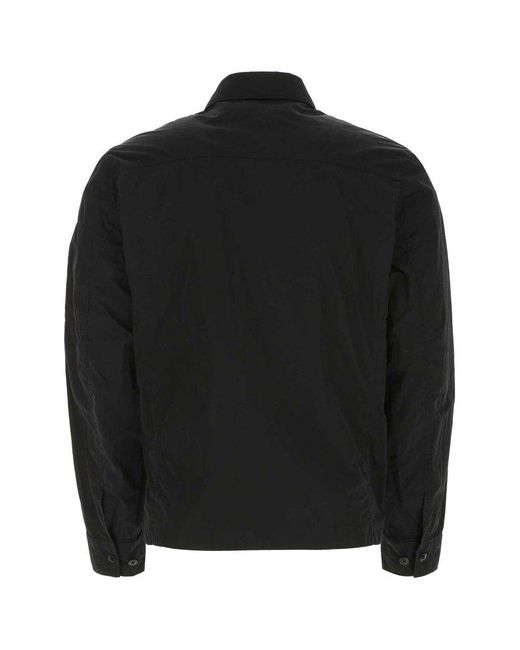 C P Company Black Lens-detailed Sleeved Shirt for men