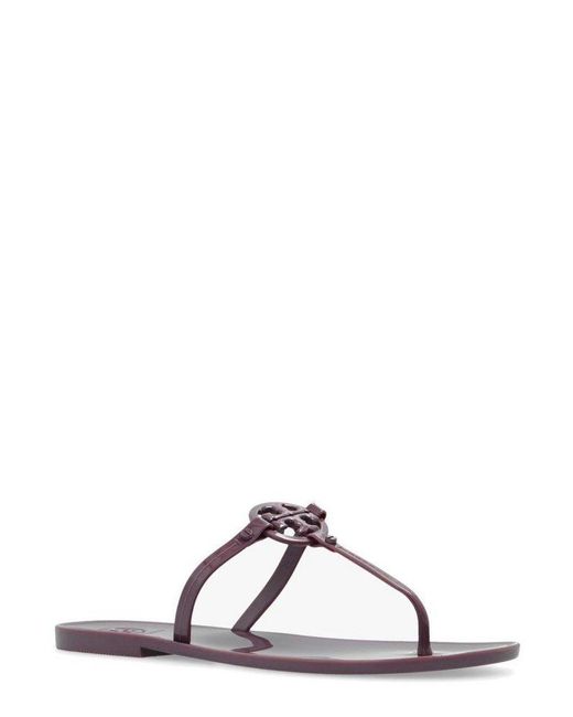 Tory Burch Miller Jelly Thong Sandals in Black | Lyst Australia
