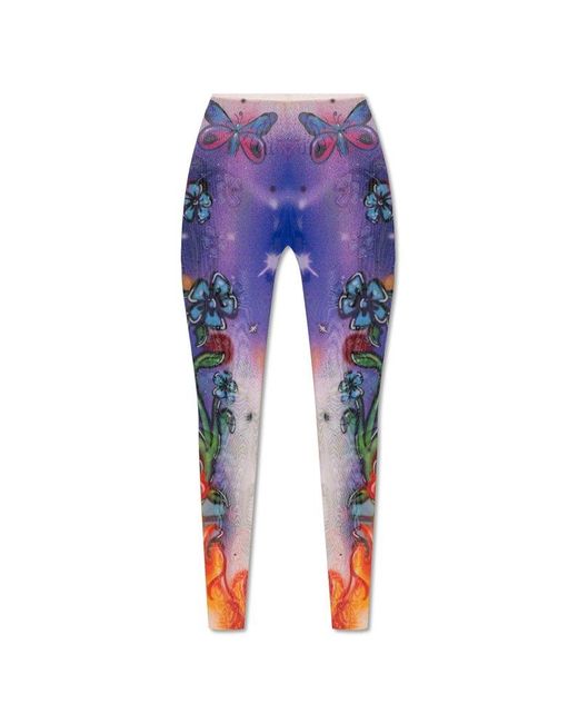 DSquared² Blue 'underwear' Collection Printed Leggings,