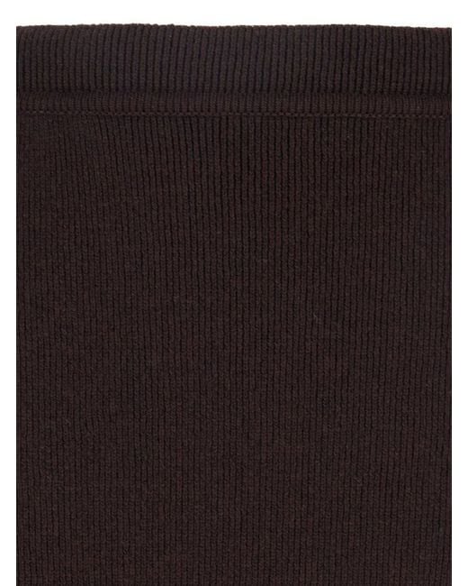 Tom Ford Black Ribbed Knit Skirt With High Waist And Pencil Silhouette