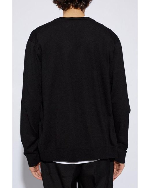 Paul Smith Black Wool Cardigan, for men