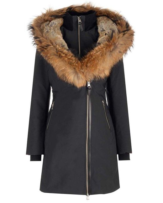 Mackage Black Trish Down Coat With Fur