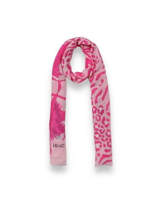 Liu Jo Pink Pattern-Printed Scarf