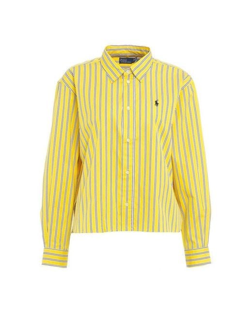 Polo Ralph Lauren Yellow Pony Embroidered Striped Shirt