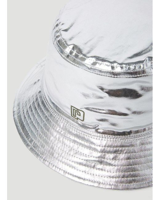 Rabanne White Metallic Bucket Hat