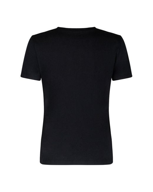 Elisabetta Franchi Black Short-Sleeved Crewneck T-Shirt