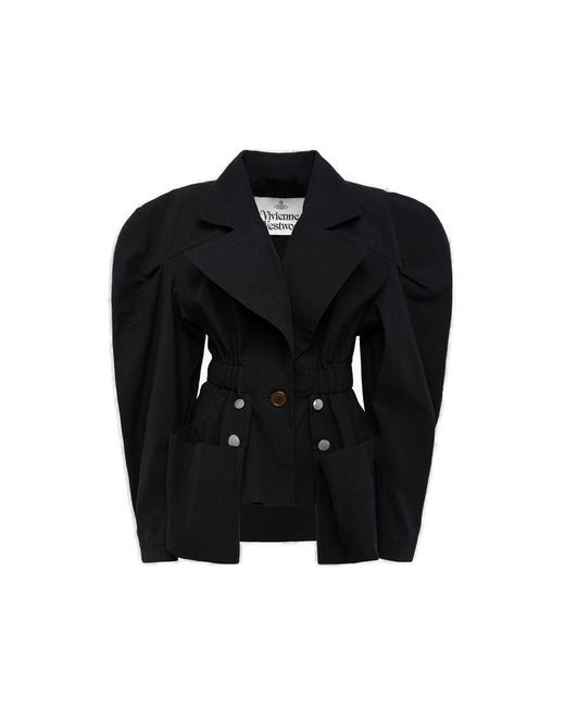 Vivienne Westwood Black Jacques Puff Sleeved Double Breasted Jacket