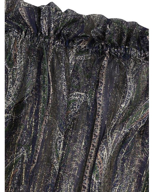 Saint Laurent Black Ruffled Off-Shoulder Blouse